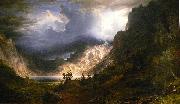 Albert Bierstadt A Storm in the Rocky Mountains oil painting reproduction